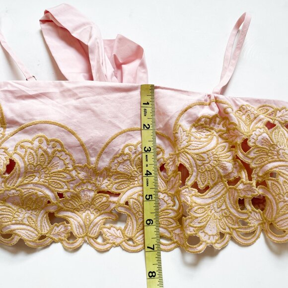 Alemais Anthea Lace Tie Back Cropped Top Blush Pink Size AU 14 US 10 NEW NWT - Picture 7 of 10